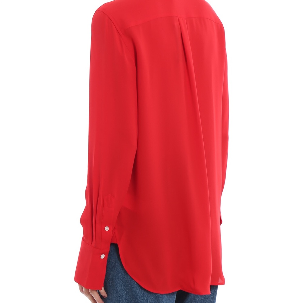 NWT Polo Ralph Lauren silk red blouse - Picture 5 of 12